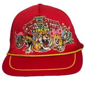 Ringling Bros. and Barnum & Bailey Circus Vintage 80's Trucker Snapback Cap Hat